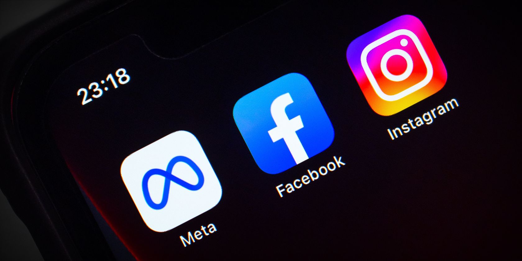 meta facebook and instagram app logos on a smartphone