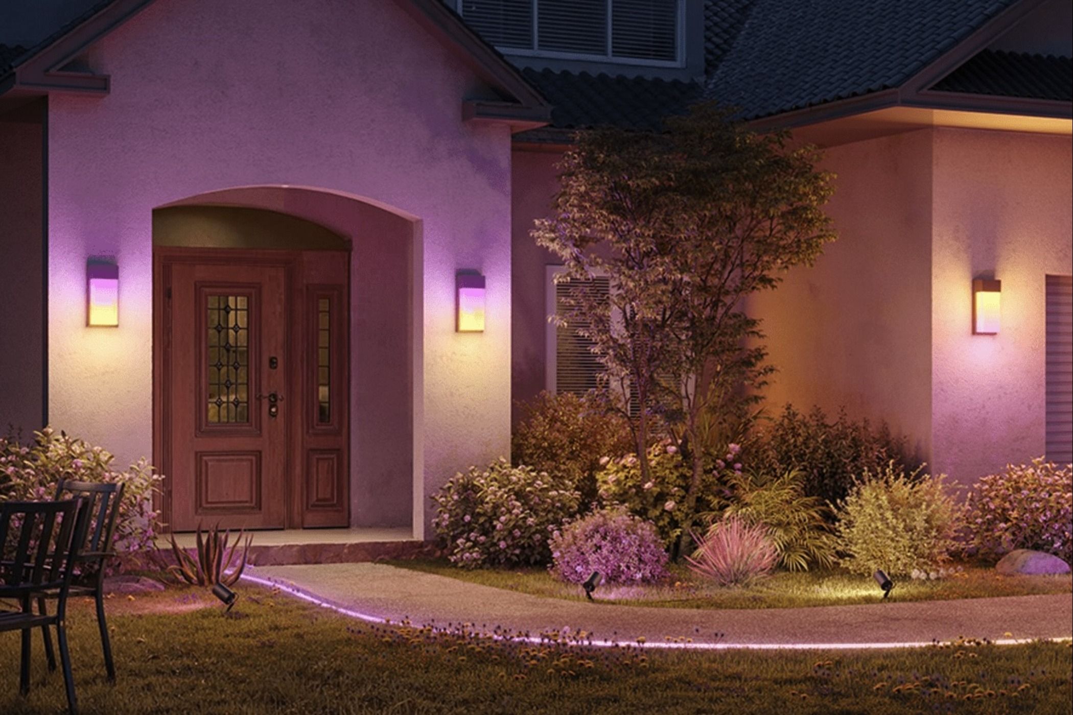 Govee Outdoor Wall Lights Illuminating Home Exteriors