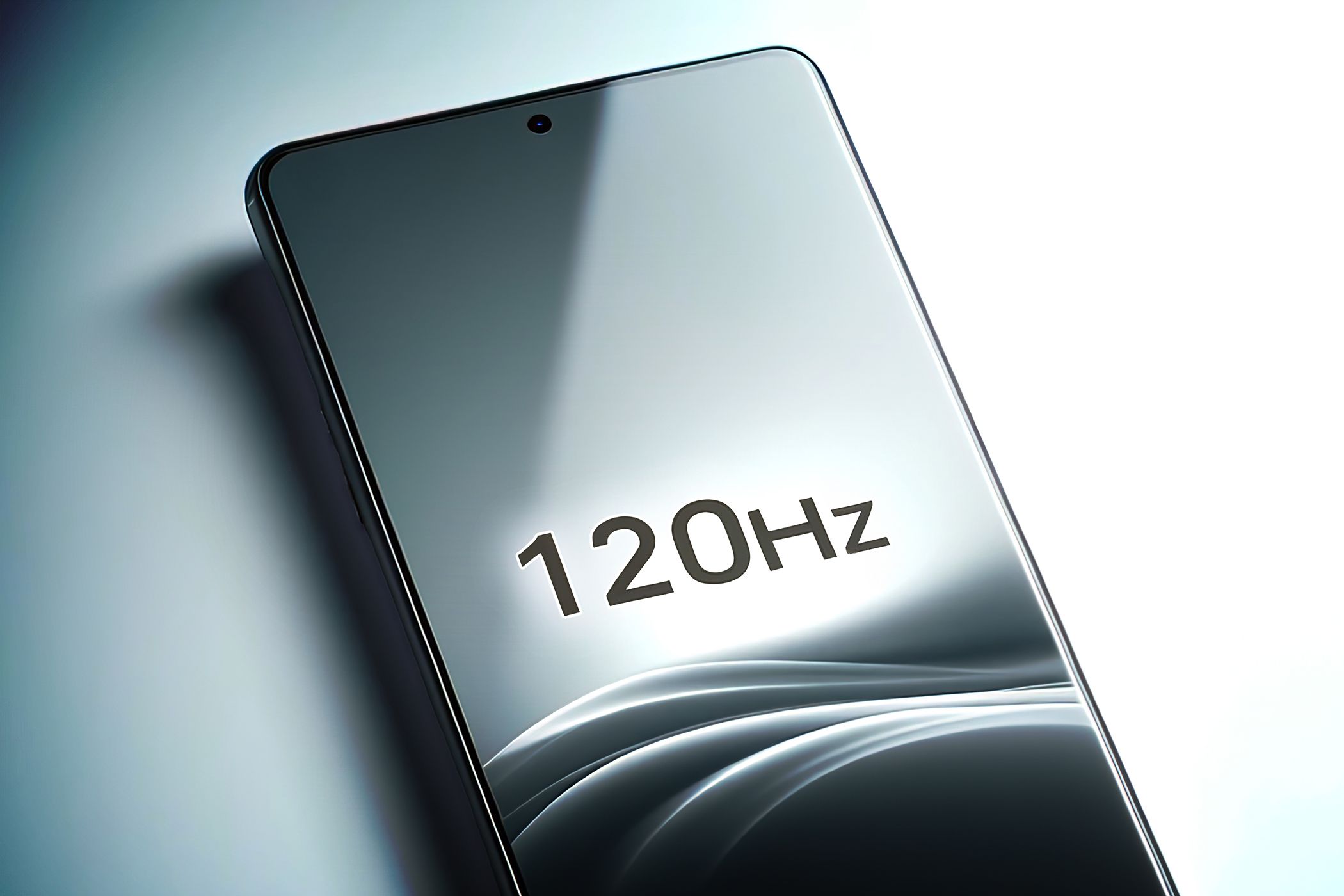a smartphone showing 120Hz on the screen
