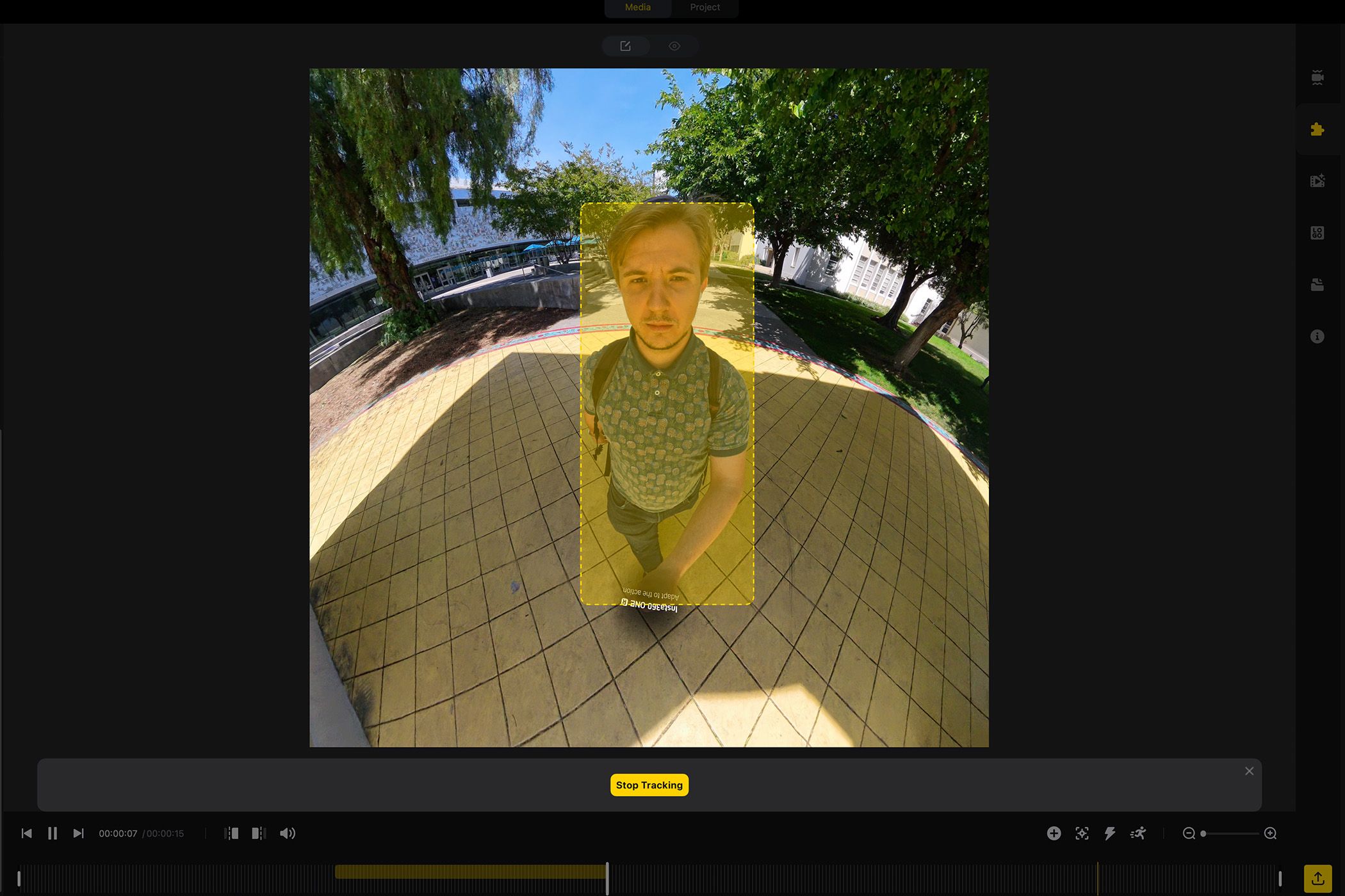 Insta360 Studio Tracking Example