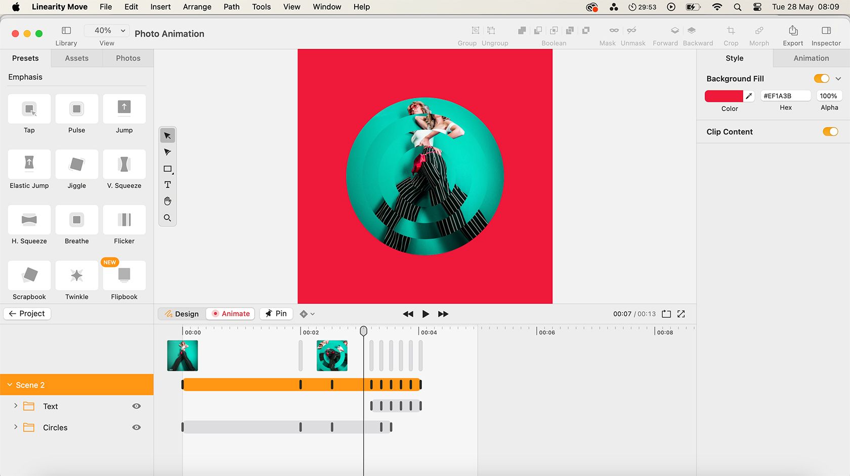 Linearity Move Animation Timeline