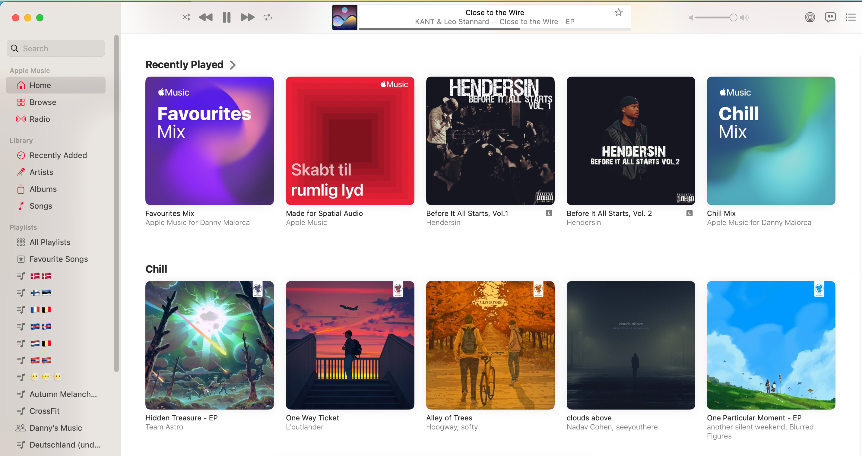 The Apple Music app interface