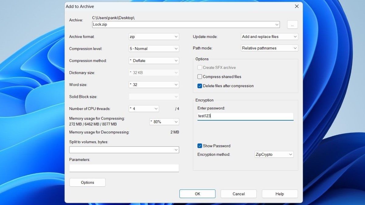 Use 7-ZIP to Lock a Folder on Windows