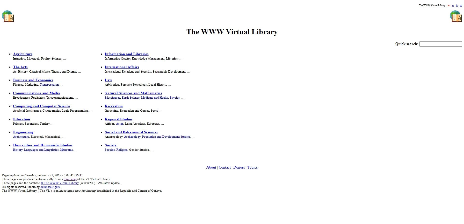 www virtual library search tool
