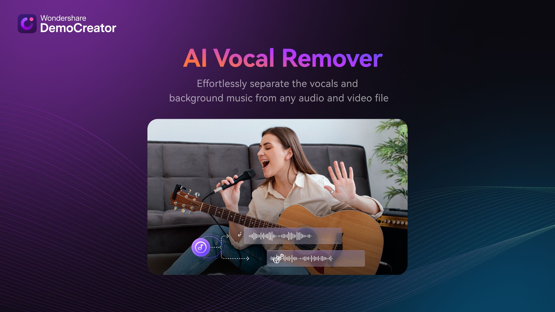 Woman Singing for DemoCreator AI Vocal Remover Feature Showcase