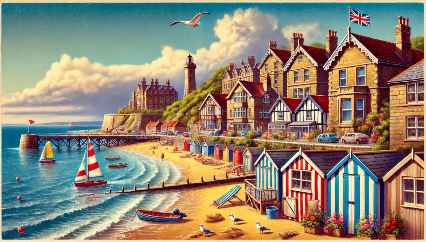 dalle 3 editing tools british seaside town removed seagull no words