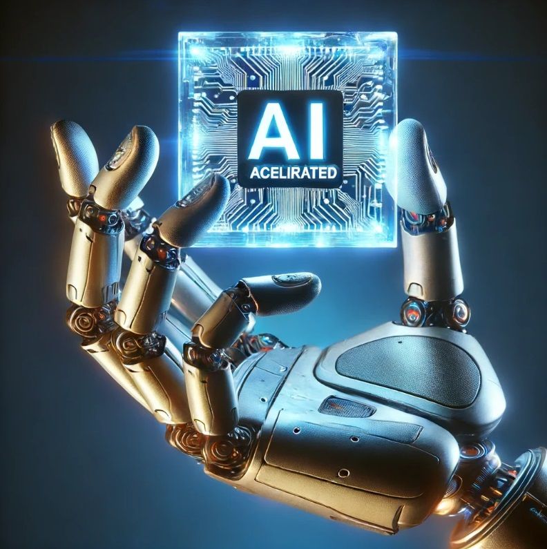 dalle 3 editing tools robot holding ai chip edited spelling mistake