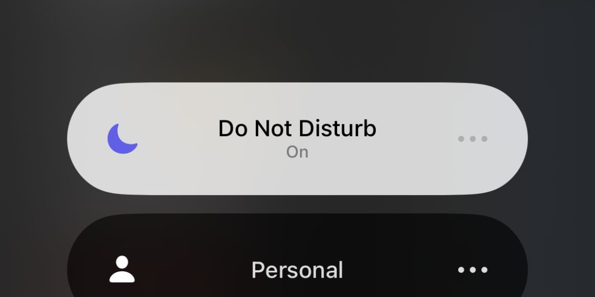 Do Not Disturb enabled on iPhone