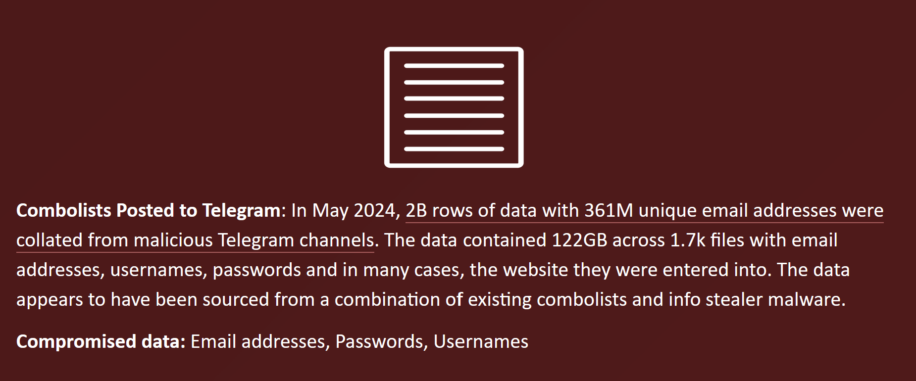 have I been pwned نشت کمبولیست تلگرام را توضیح می دهد