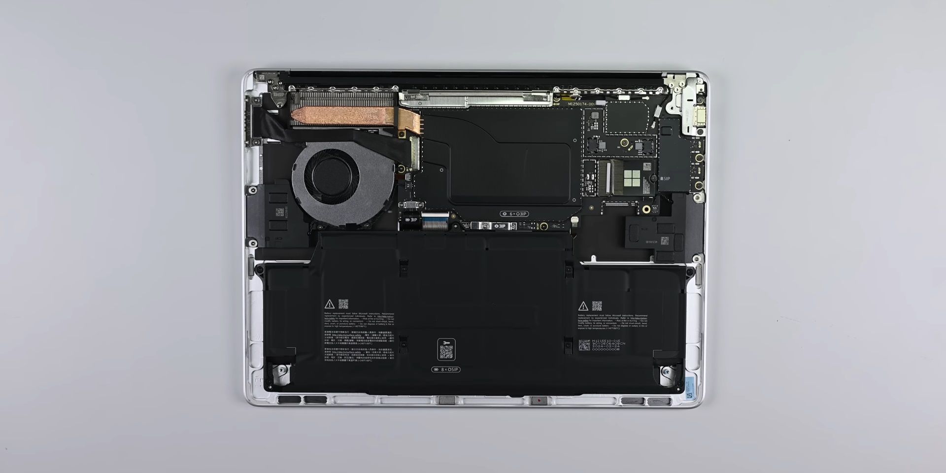 ifixit microsoft surface laptop teardown case removed