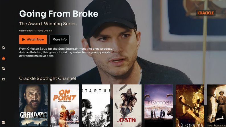 Crackle channel home page