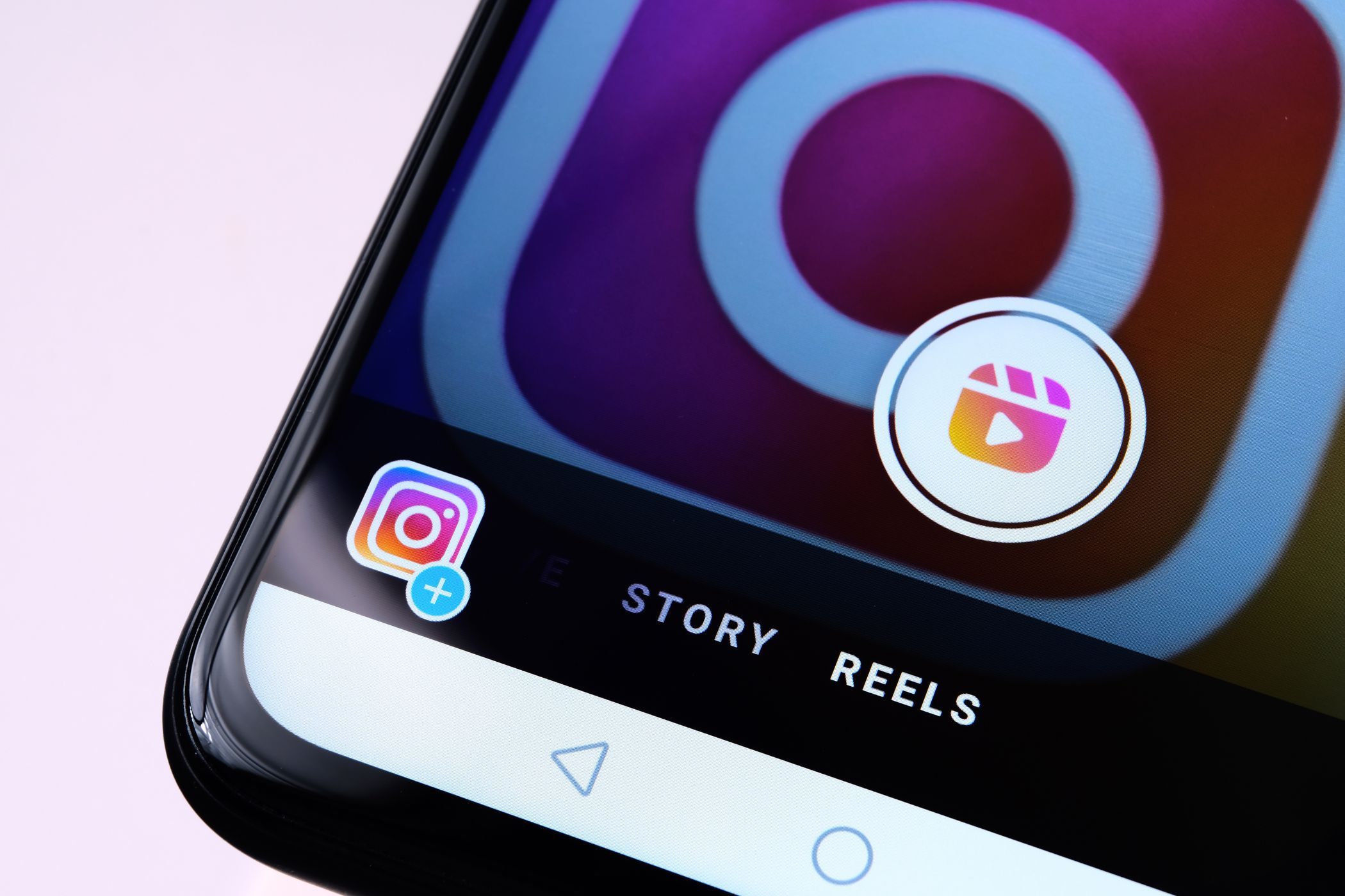 the reels tab on instagram shown on a smartphone