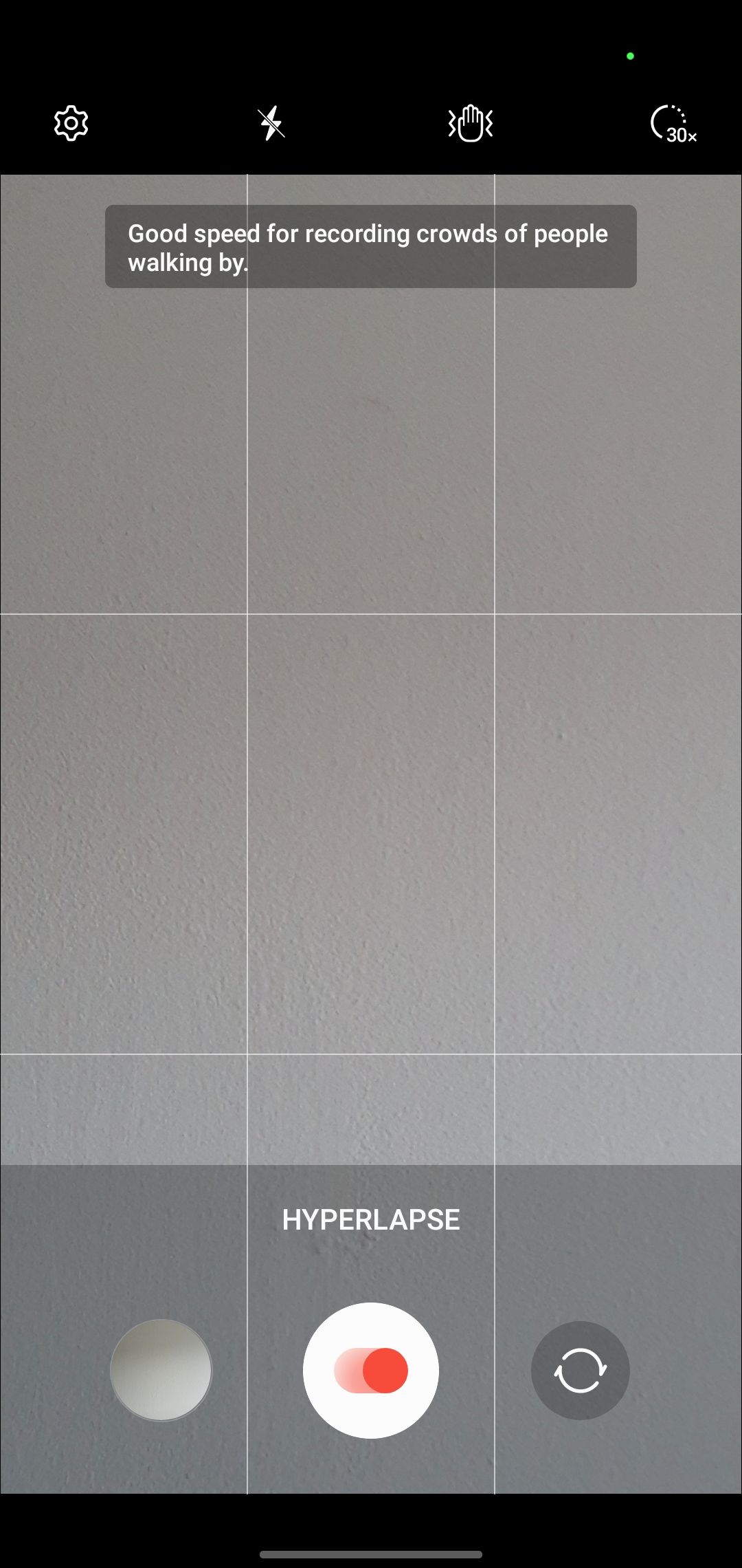 Android camera app hyperlapse speed options