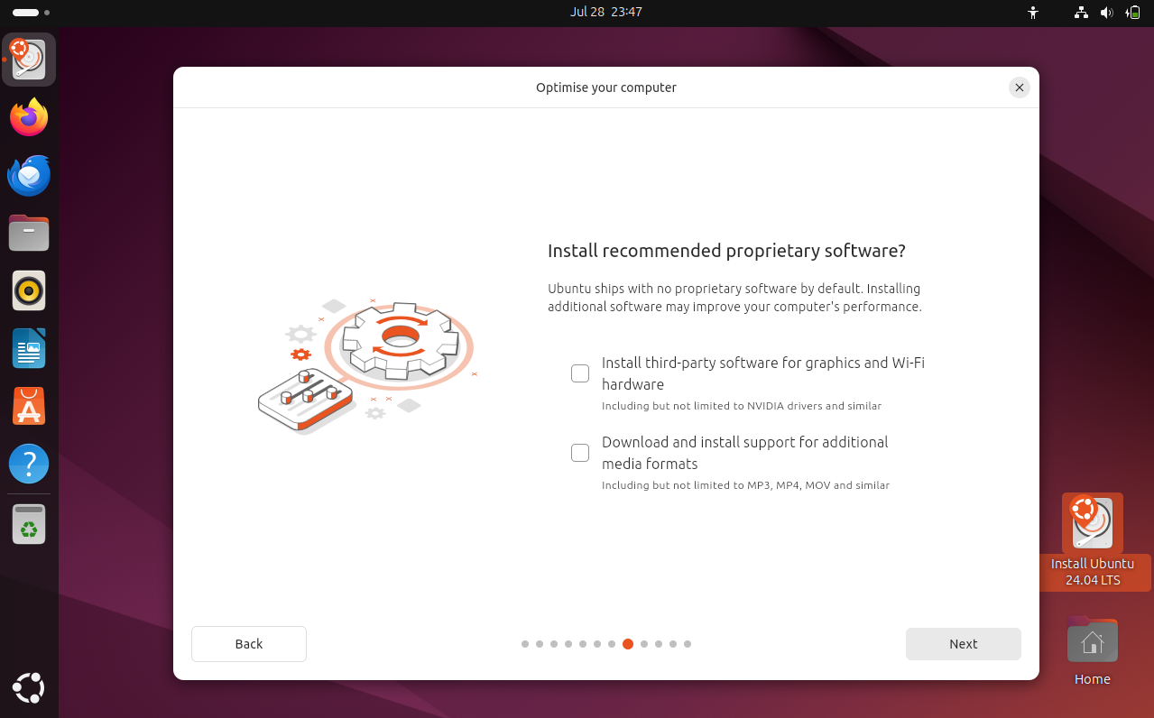 choosing not to install proprietary software on my new ubuntu installation