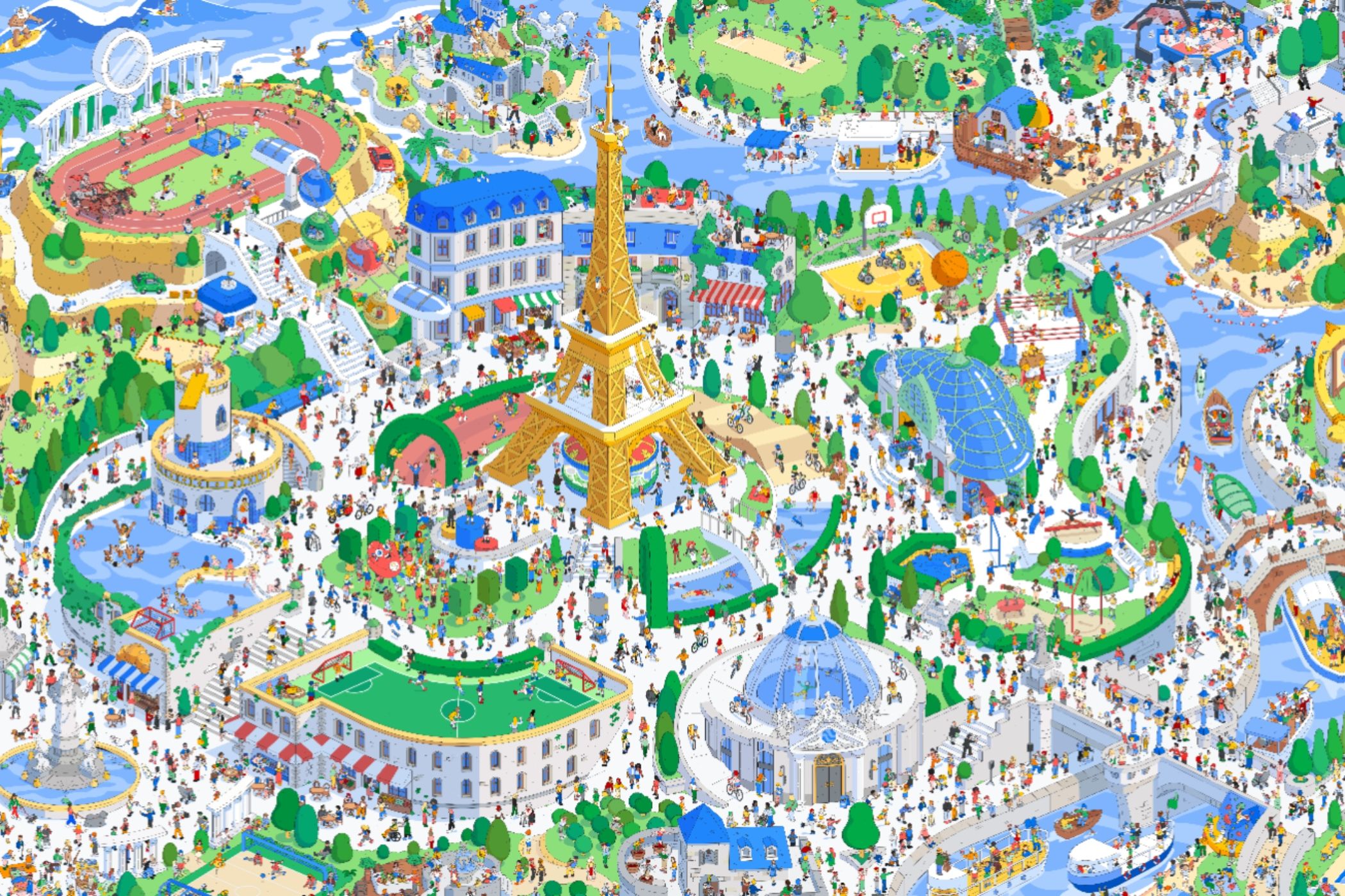 Google's Paris 2024 Playground Is a Fun Where's Waldo-Type Game