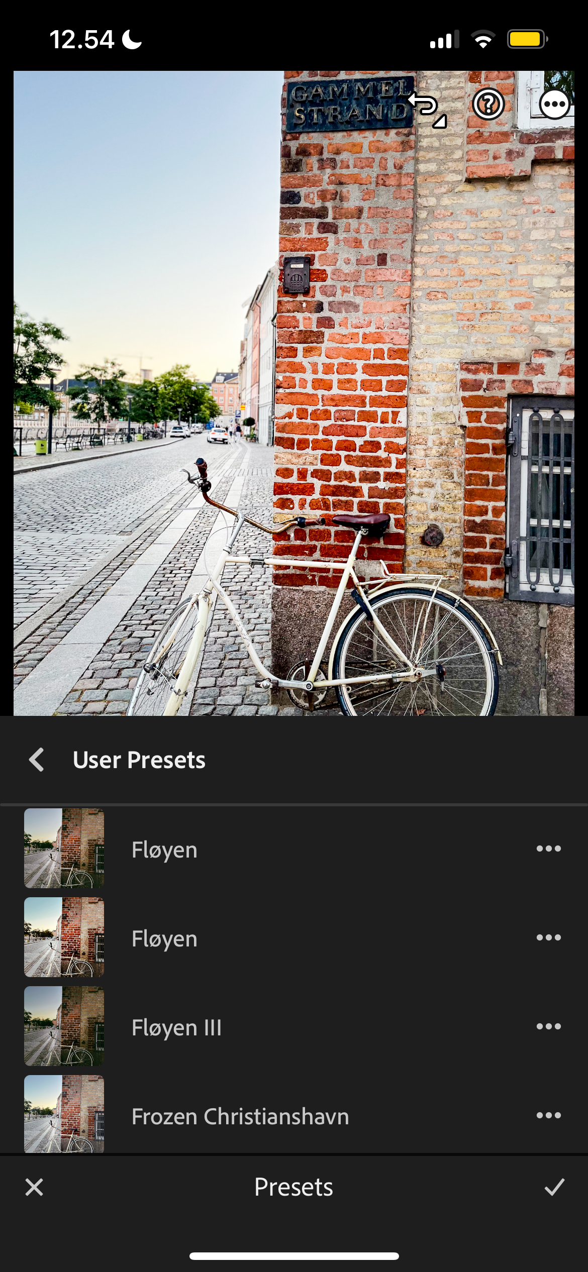 user presets in the lightroom app for mobile