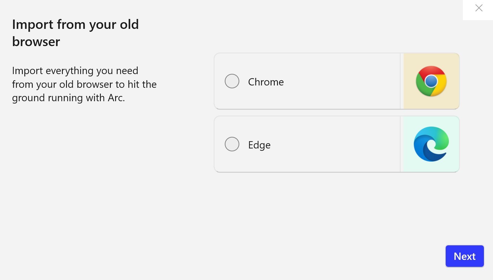 importing my old browser data into arc browser