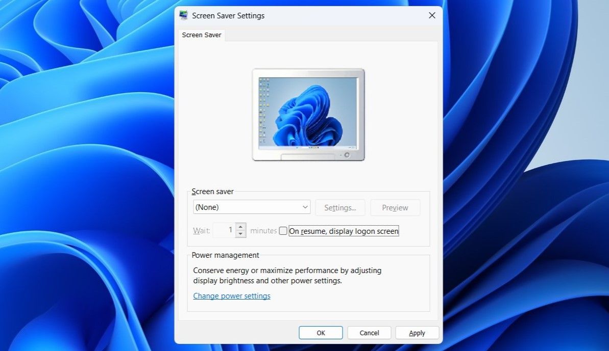 Настройки заставки в Windows