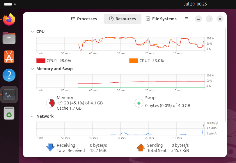 ubuntu runs well even on an underpowered machine