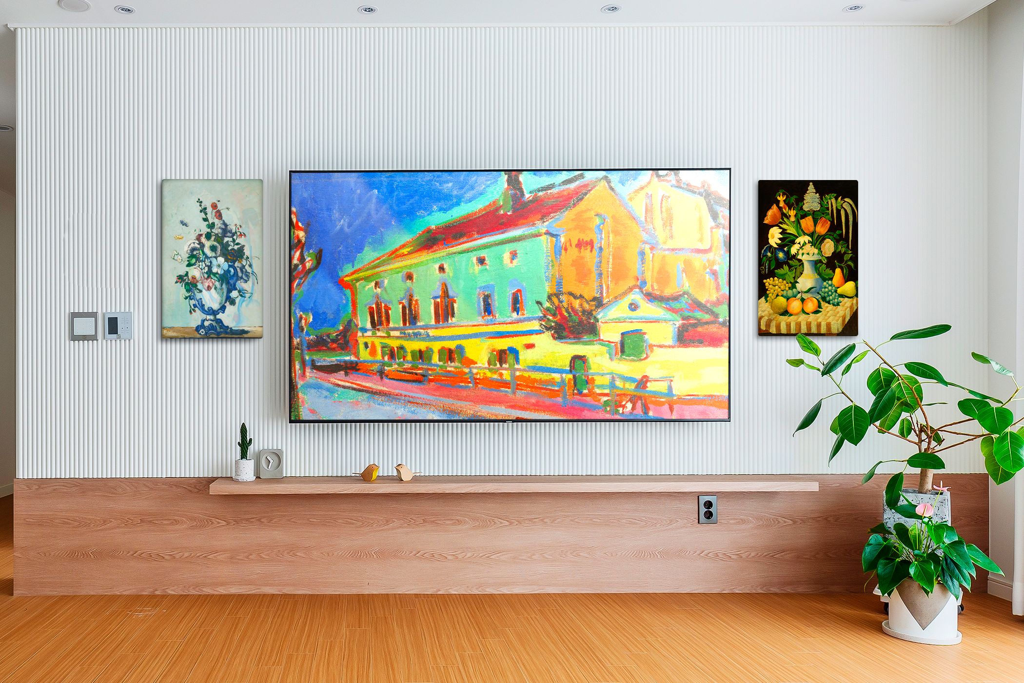 Your Smart TV can enhance the room by displaying artwork