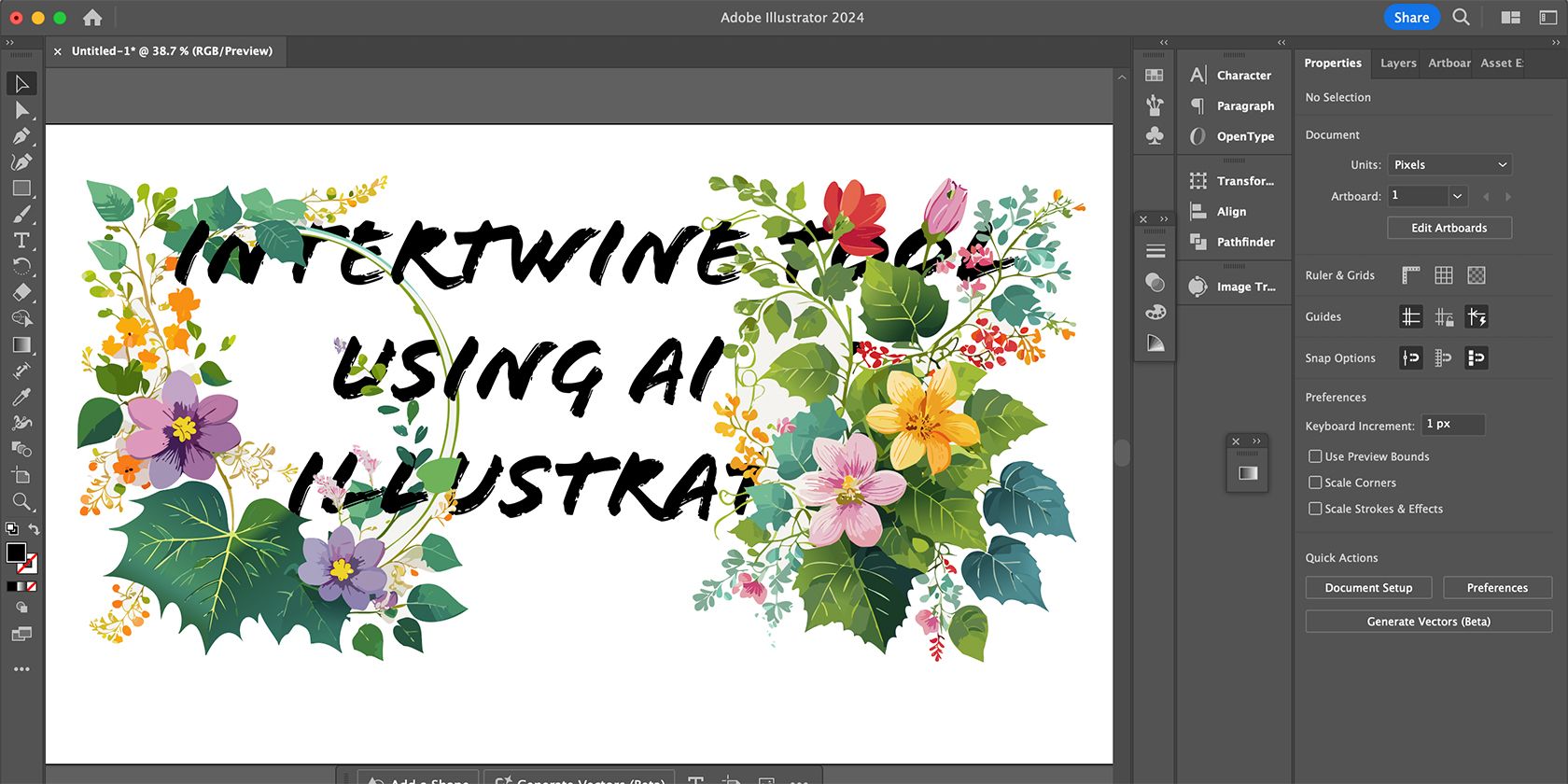 Adobe Illustrator Intertwine Tool AI