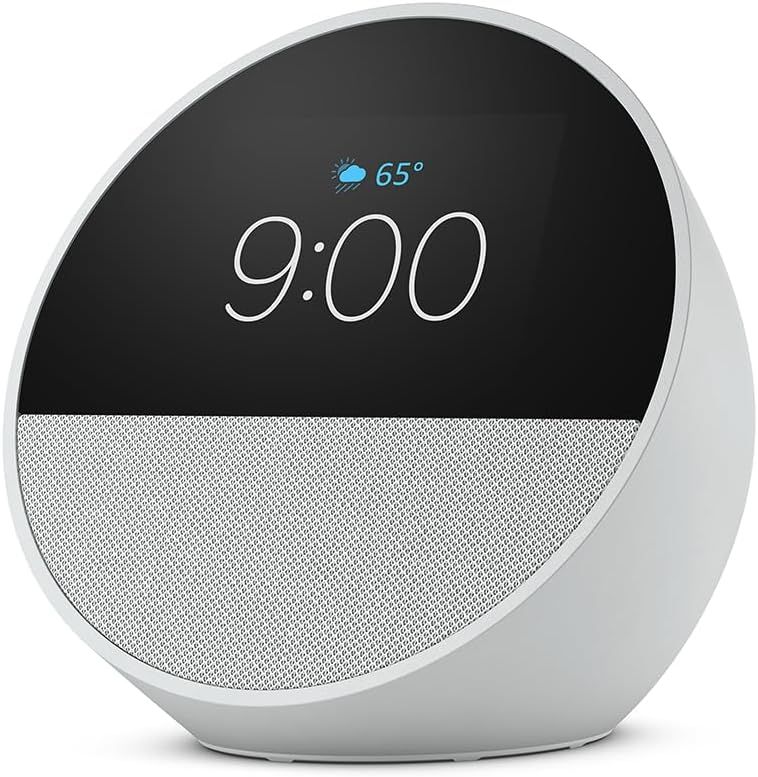 Amazon Echo Dot in White Facing Left