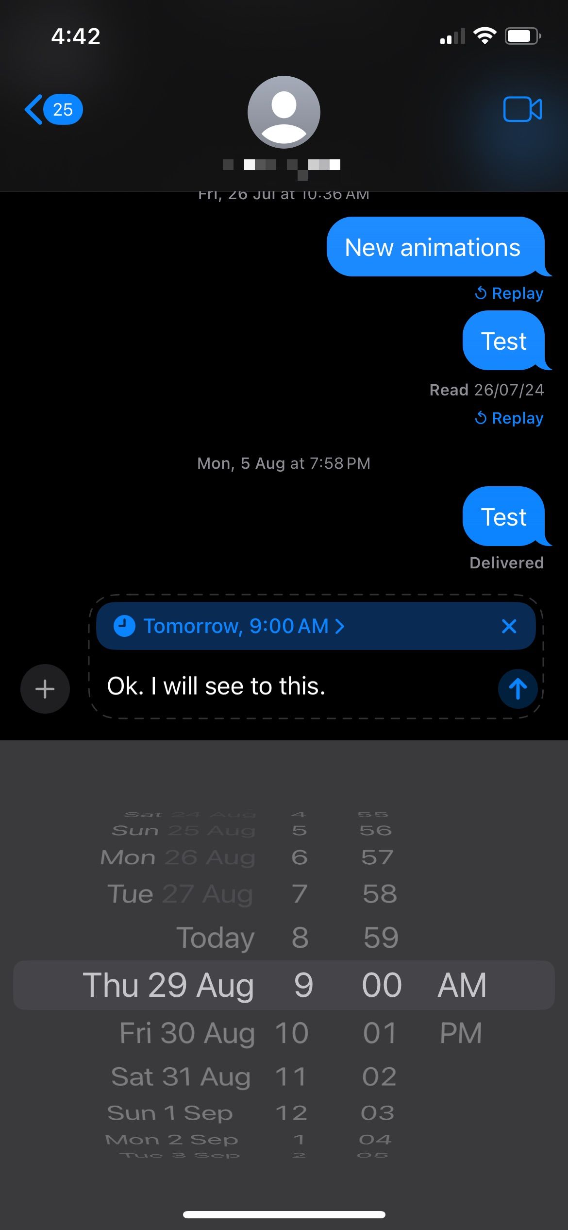زمان‌بندی پیام در اپلیکیشن Messages iOS 18