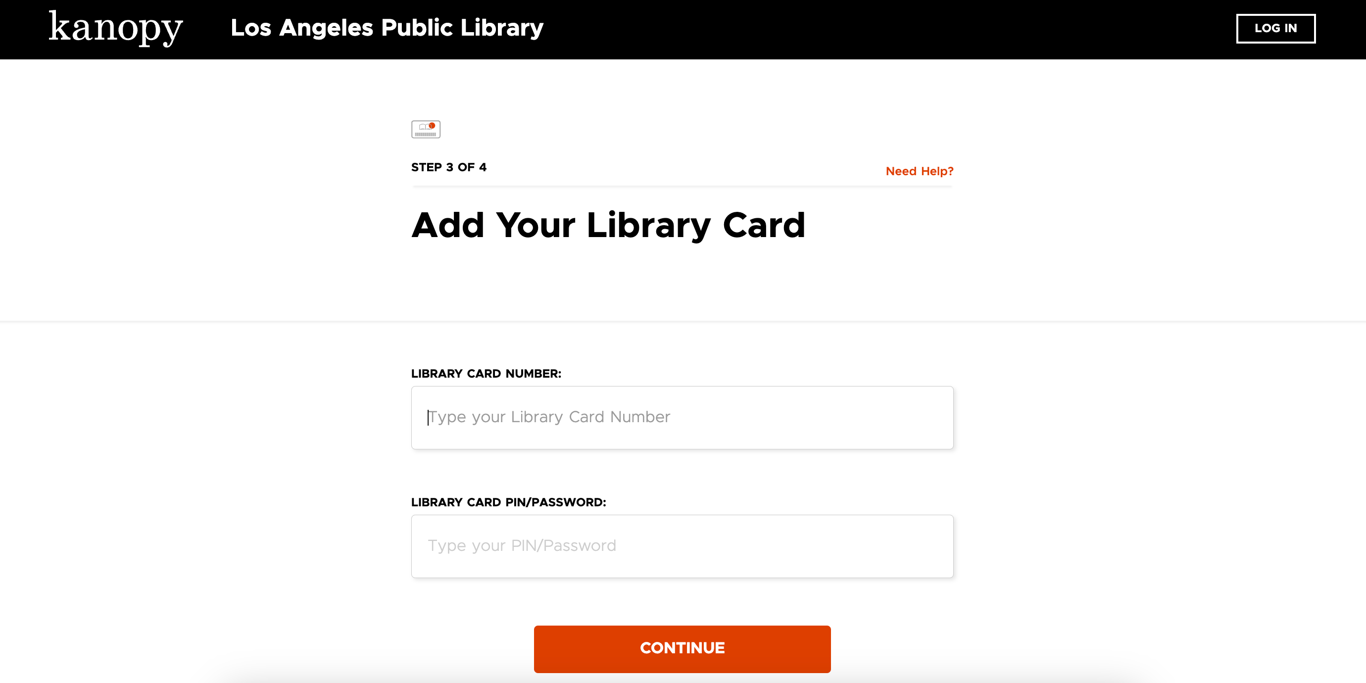 The Kanopy lets you add a library card for access to its film content