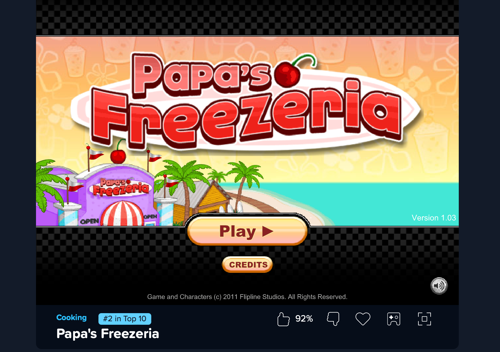 Screenshot of Papa's Freezeria on Cool Math Games