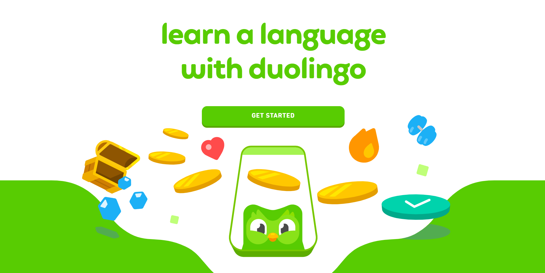 تصویری از وب سایت Duolingo