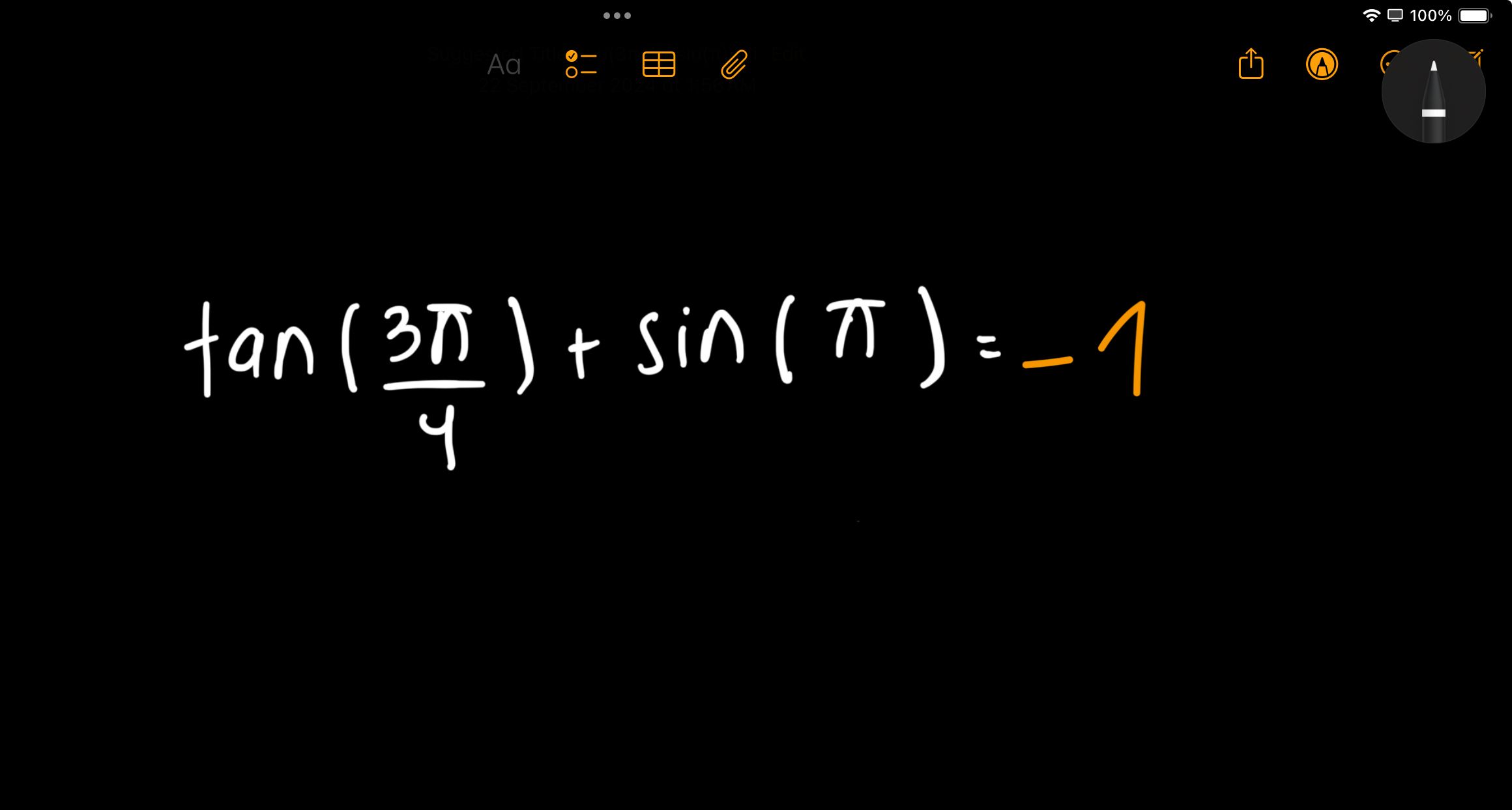 adding two trigonmetric ratios in Math Notes