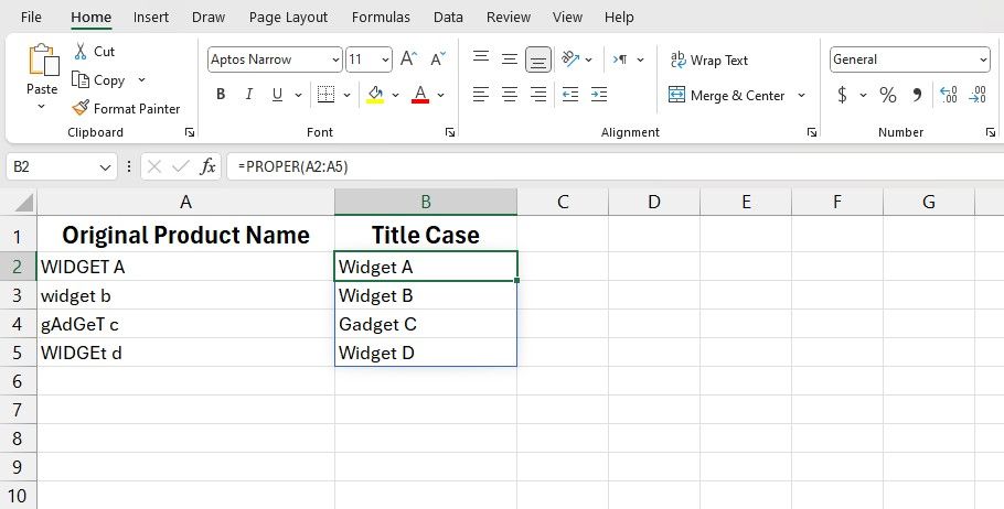 How To Convert Text In Excel Upper Case Lower Case And More   Convering Text To Title Case In Excel 