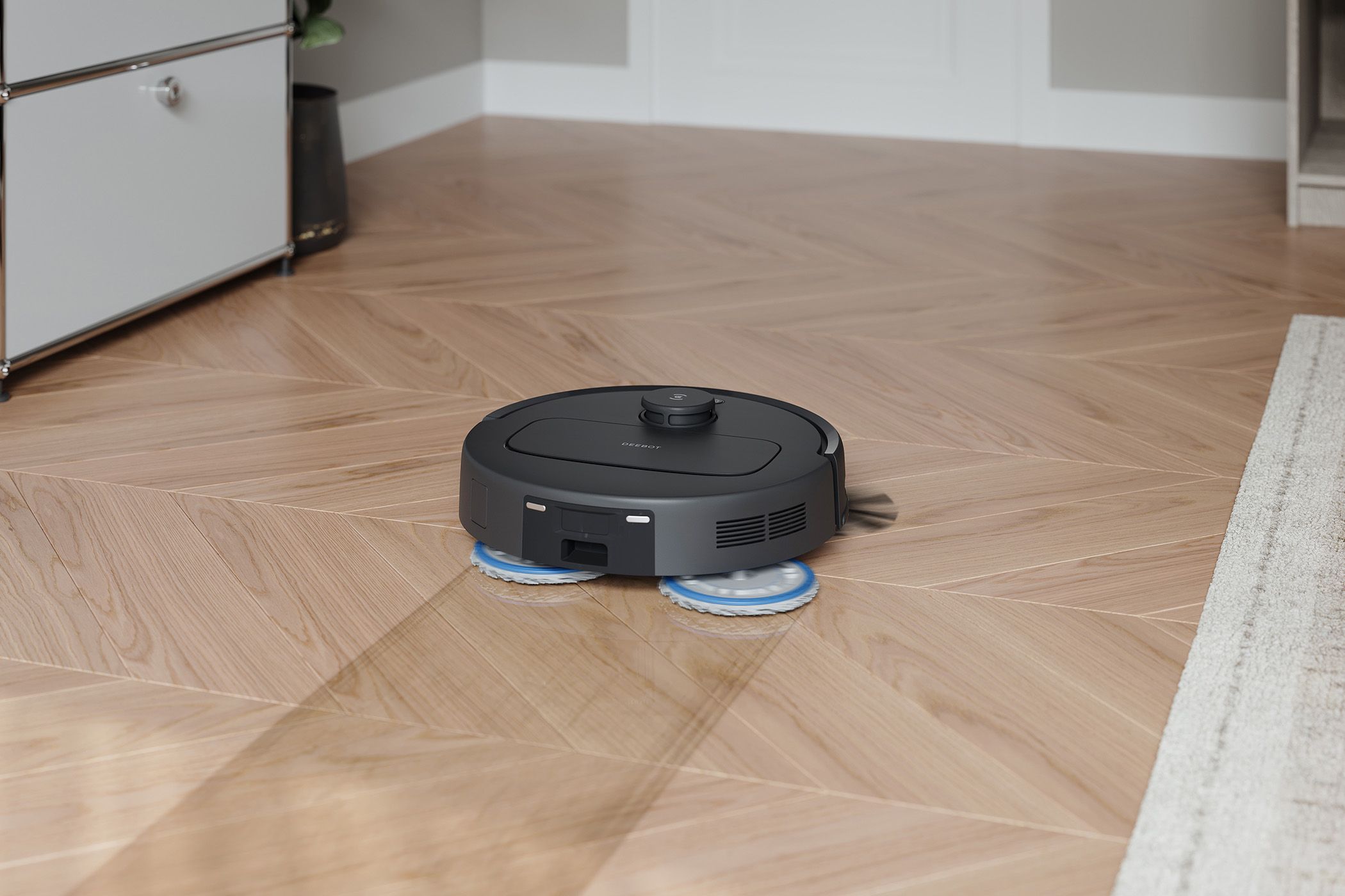 DEEBOT N30 OMNI Cleaning Floors With OZMO Turbo 2.0