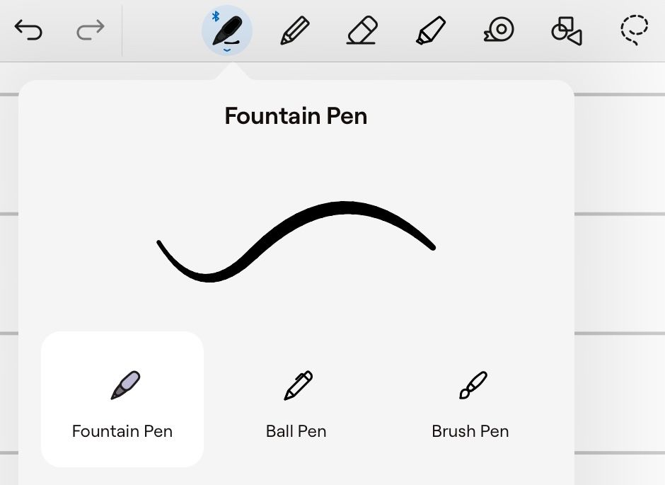 Goodnotes Pen options