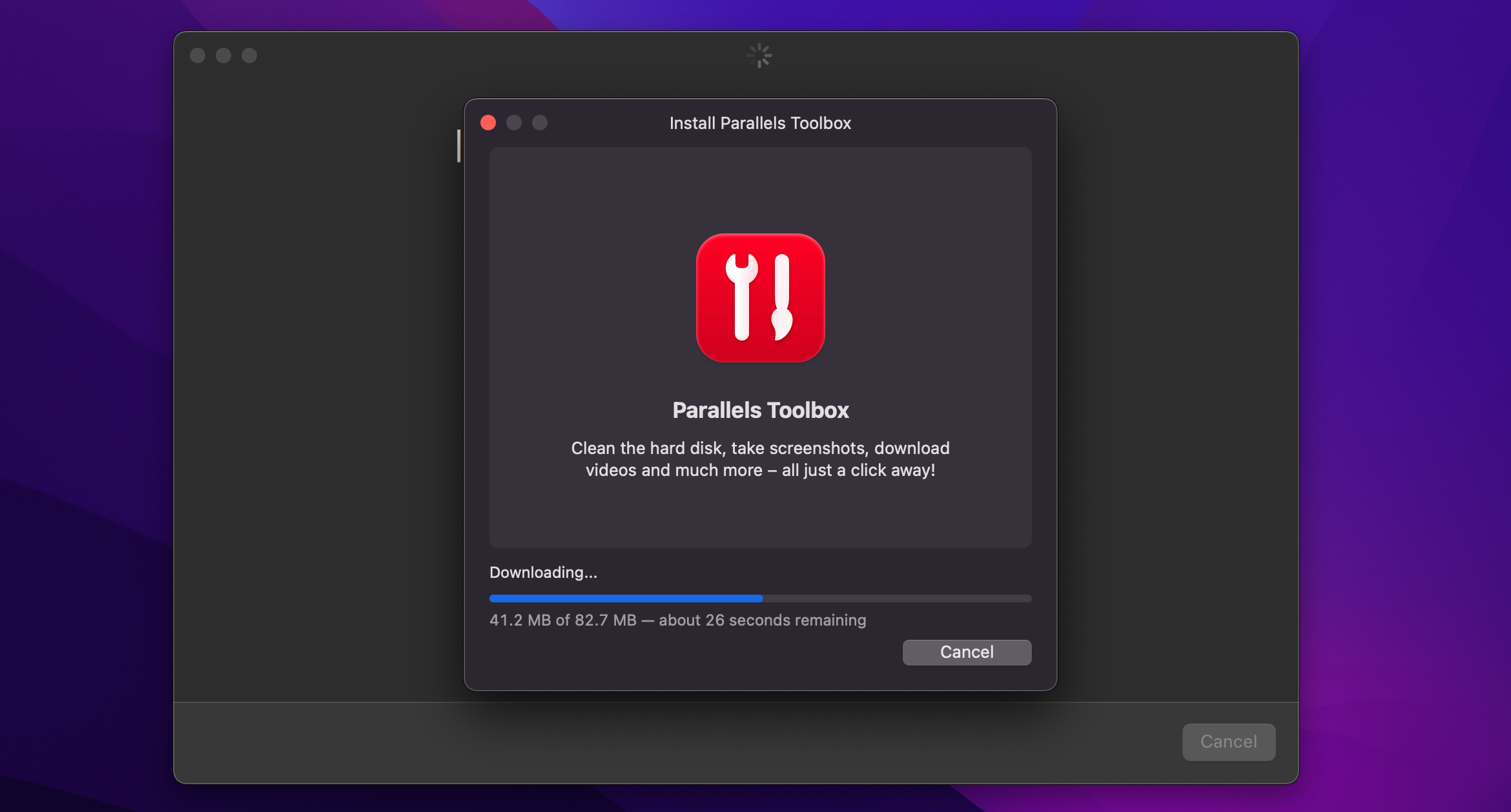 Installing Parallels Desktop Toolbox for Mac