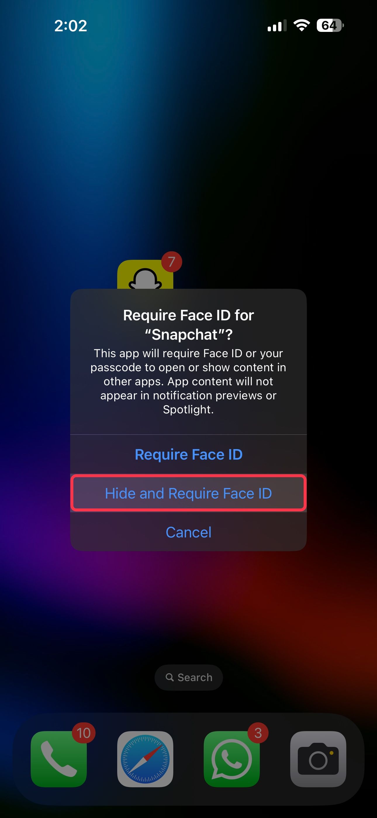 گزینه Hide and Require Face ID در iOS 18