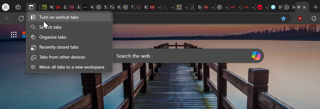 Bật tùy chọn tab dọc trong Microsoft Edge