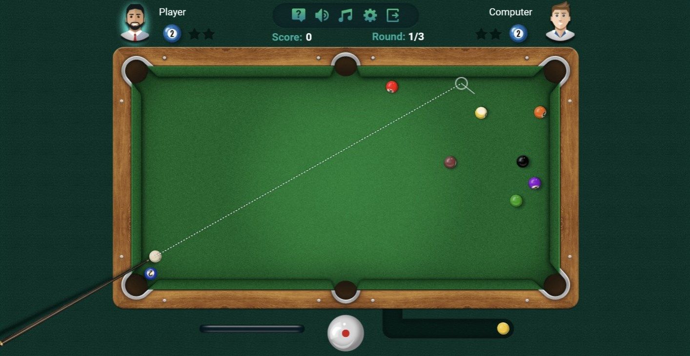 Playing Ball Pool on Microsoft Bing