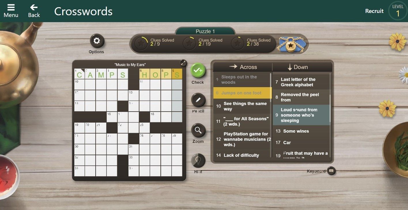 Playing Crosswords on Microsoft Bing