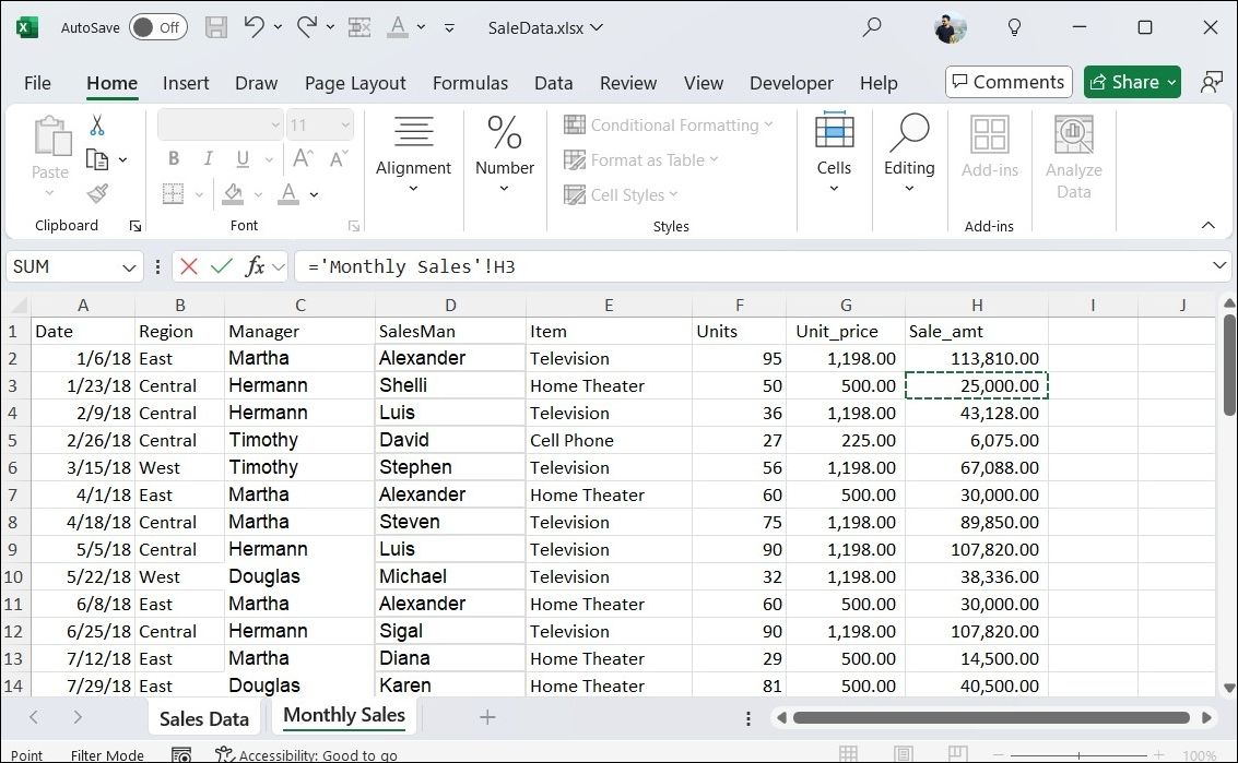 Pull Data From Another Sheet in Excel