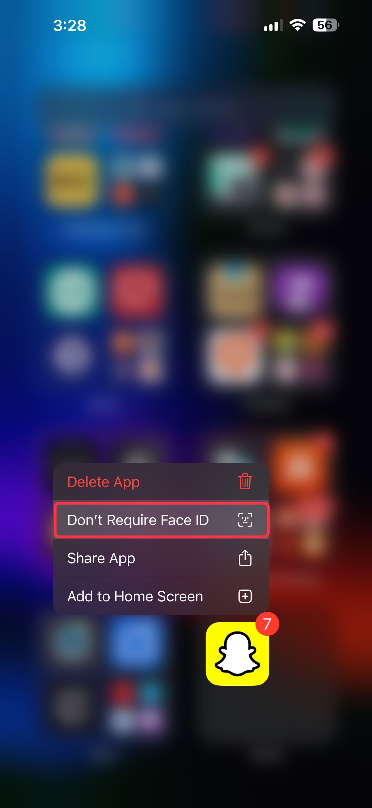 Removing an app from hidden folder in iOS 18