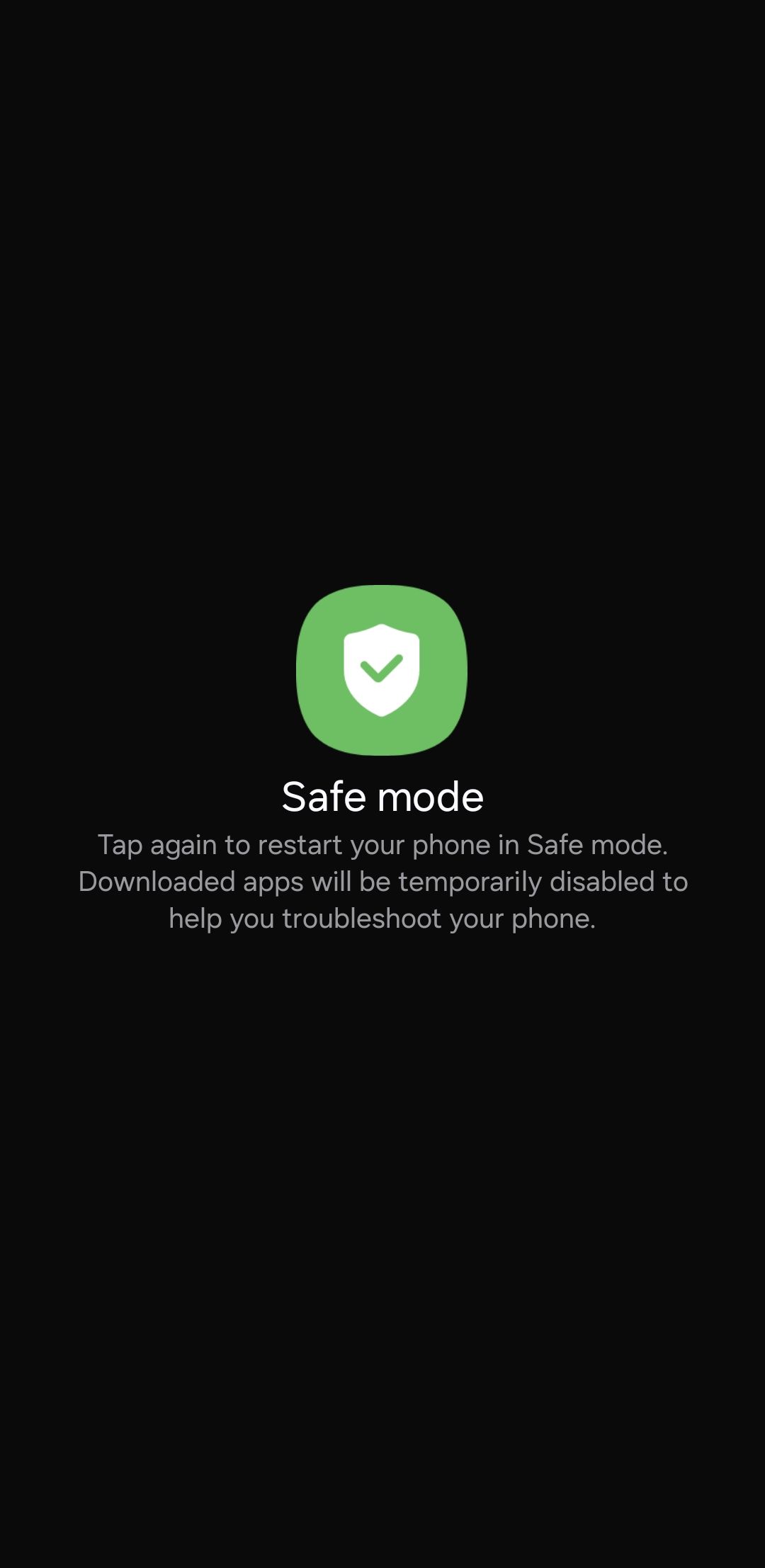 Safe Mode Option on Android Phone