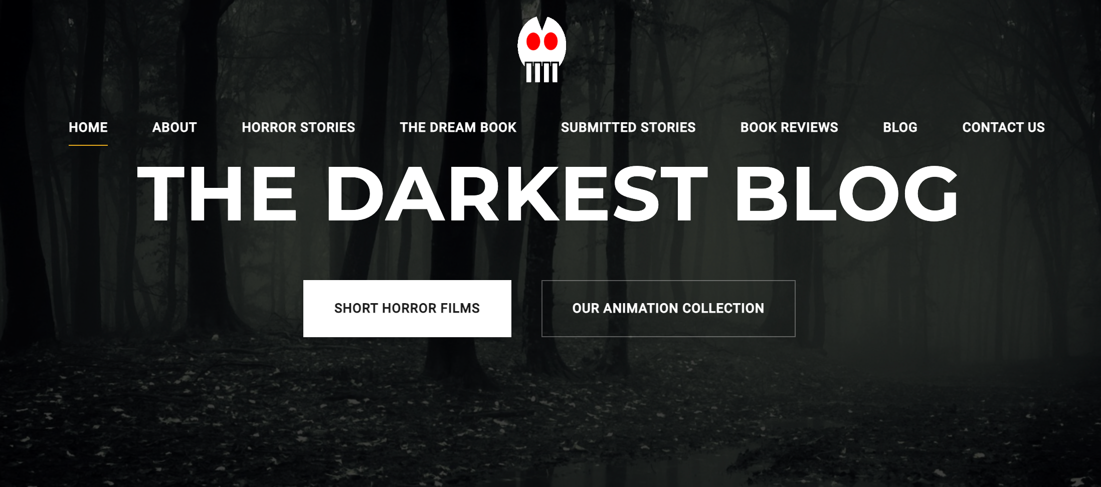 The homepage of The Darkest Blog