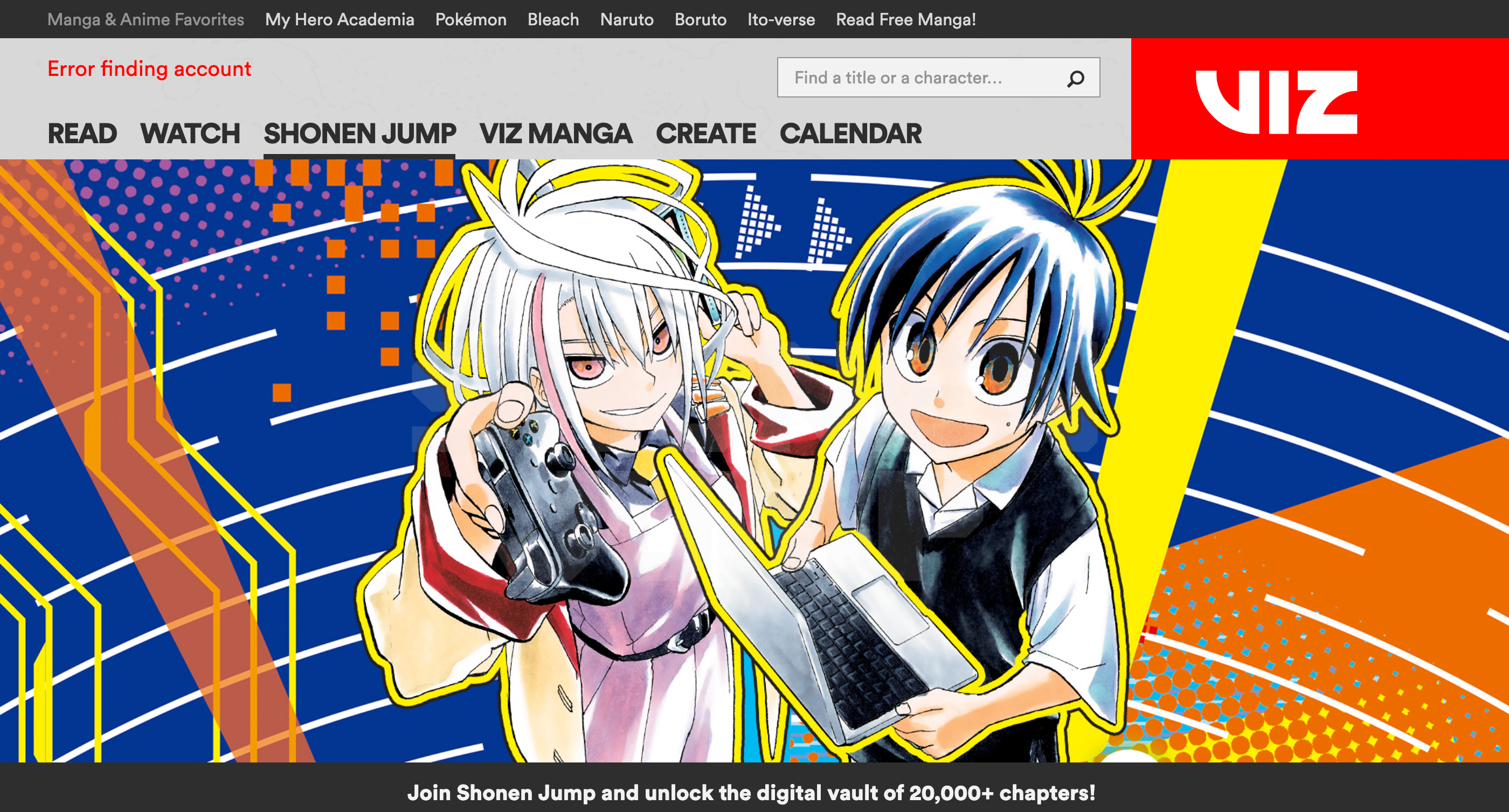 Shonen Jump manga website