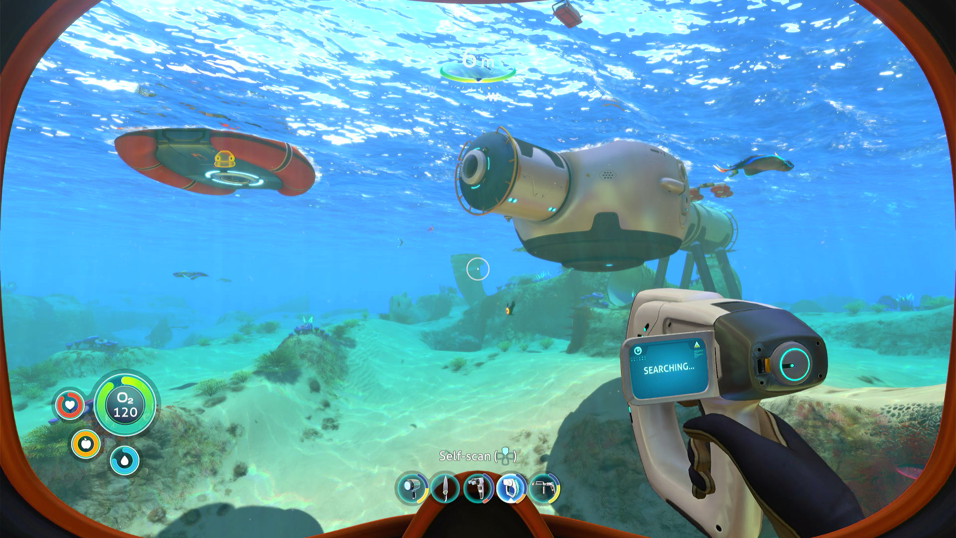 Playing Subnautica on PS5.