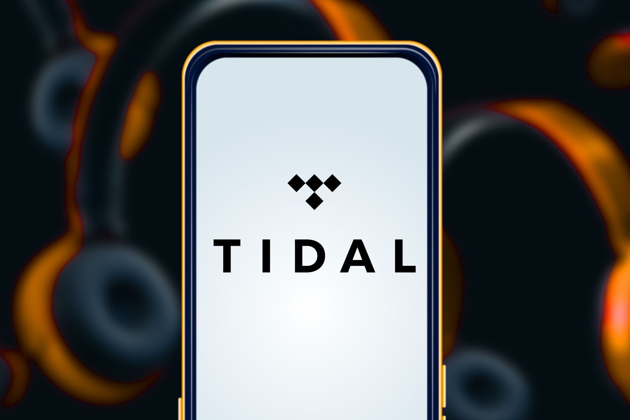 the tidal app logo on a smartphone screen