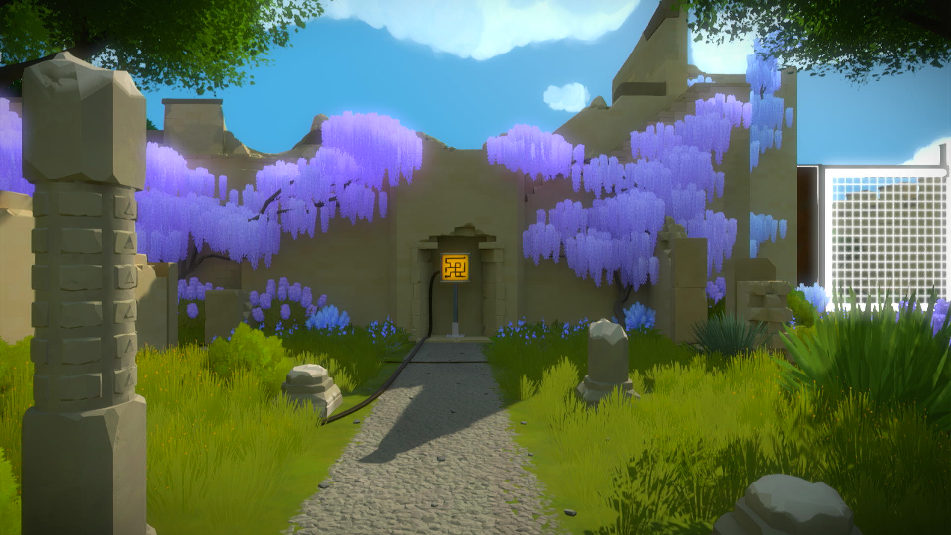 The opening level of The Witness on PS4.