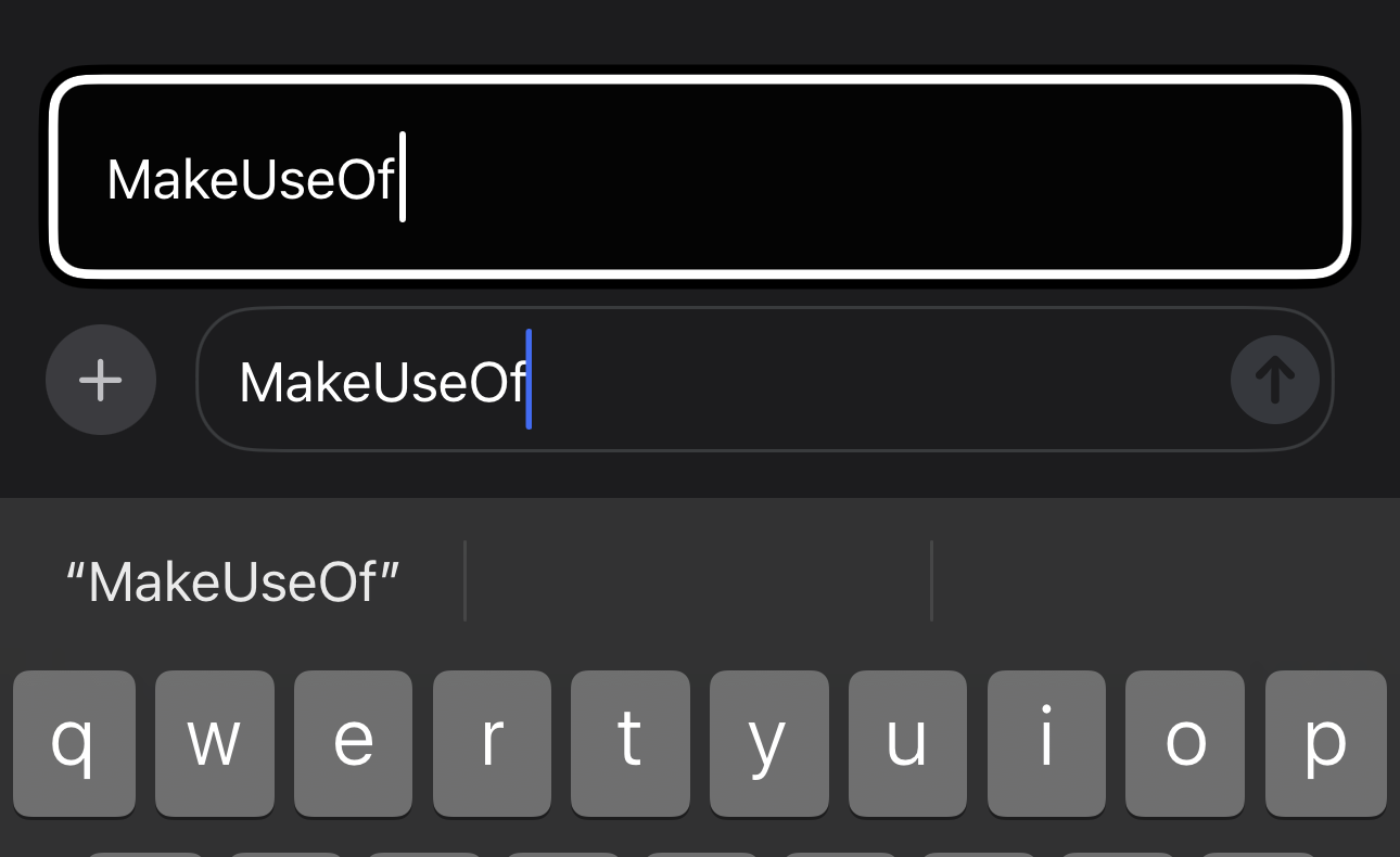 Typing MakeUseOf using the Text Hover feature