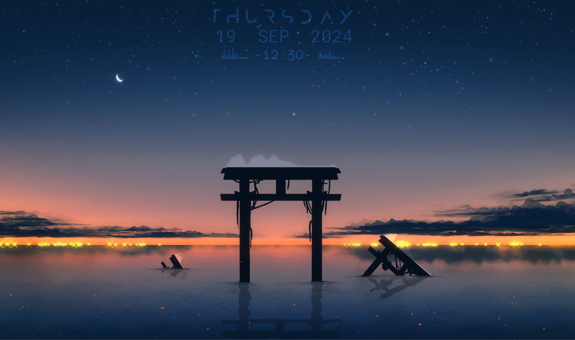 Screenshot of an animated desktop background created using Wallpaper Engine