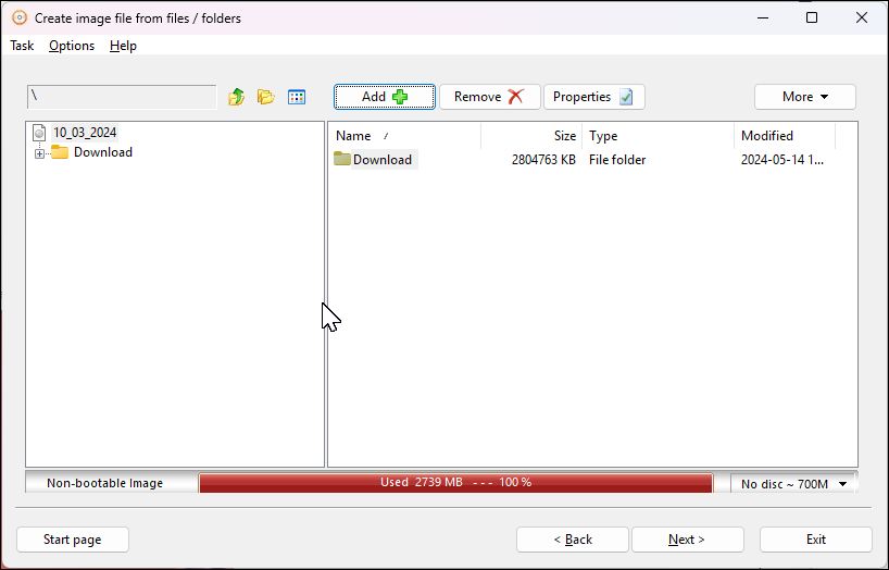 AnyBurn tool's add files dialog